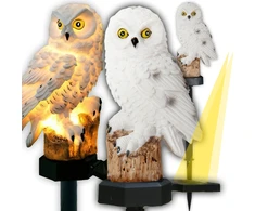 RTO Lampa solarna led sowa ogrodowa duża lampka wbijana dekoracja do ogrodu - or1228