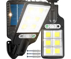 Lampa LED gatvės žibintas, saulės žibintas, 120 cob LED -E310