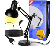 RTO Lampka na biurko biurkowa lampa nocna kreślarska regulowana uchwyt e27 led