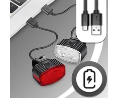 Lampka Dviračio žibintas priekyje ir gale LED, galinga baterija priekinio dviračio komplektui - ER1030