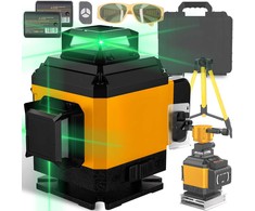RTO lazerinis krzyżowy poziomica laserowa statyw 4d 16 linii 25m dėklas 2xaku