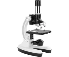 RTO Mikroskop optyczny opticon lab starter - 1200x - 3 obiektywy + priedai - dėklas w kolorze szarym