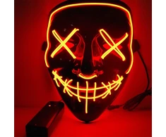 RTO Podświetlana maska na halloween raudona
