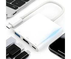 Przejściówka Adapteris 3in1 USB-C 4K HDMI šakotuvas USB 3.0 -E379