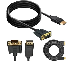 Planšetė RTO Przejściówka adapter displayport do vga konwerter -e375