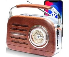 Radio FM radijas radijas su „Bluetooth“ / FM radijas su „Bluetooth“ raudonas