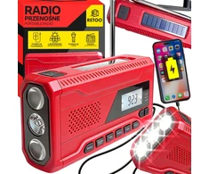 RTO Radio przenośne awaryjne powerbank latarka dynamo