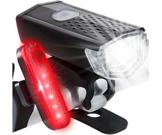 RTO Rinkinys lampek rowerowych led przód i tył do roweru + usb lampki rowerowe