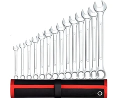 RTO Rinkinys plokščių dvikilpių veržliarakčių / combination spanner set