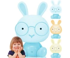 Lampka Stalinė lempa, naktinė lempa vaikams, triušis, LED, 3 šviesos režimai