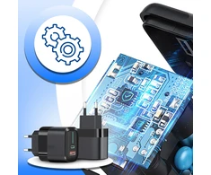 RTO Szybka kroviklis komplektas 3w1 kostka + kabelis usb typ-c 20w quick charging - er1090