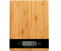 RTO Virtuvinės svarstyklės bambusowa elektroniczna dotyk 5kg 1g -e653