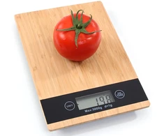 RTO Virtuvinės svarstyklės bambusowa elektroniczna dotyk 5kg 1g -e653