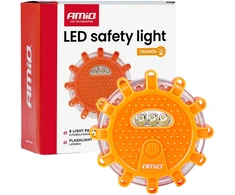 Akumuliatorinis LED avarinis šviestuvas su žibintuvėlio funkcija, 12 SMD + 3 SMD, 650 mAh AMIO-04829