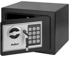 Elektroninis namų seifas su PIN kodu ir raktu – seifas pinigams ir dokumentams Rebel RB-7000