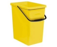 Šiukšliadėžė 10l su rączką BranQ geltona