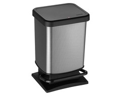Šiukšliadėžė Rotho Paso 20L Sidabrinė/Juoda