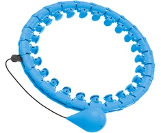 Smart Hula Hop liekninamasis lankas su kniedėmis ir svarmenimis, 50 cm, mėlynas, REBEL ACTIVE