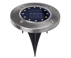 Maclean MCE318 LED saulės kelio šviestuvai su įžeminimo smaigaliu 12 LED SMD Neutral Baltas 4000K 0,7 W saulės lempa lauko tako šviesai sodo šviestuvams IP44