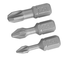 Stanley Koncówki Sraigtinių antgalių - pozidrivinių sukimo antgalių rinkinys pz1,2,3/25 (3 vnt.)