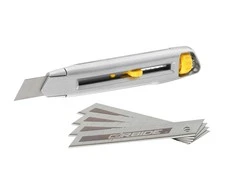Stanley 18 mm blokuojamas peilis, 5 karbido ašmenys