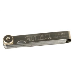 Tarpų matuoklis 0,02–1 mm, 32 lapeliai, 89 mm, AMIO-03287