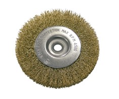 Szczotka Plieninės vielos diskinis šepetys, žalvarinis, 115 mm skersmens, proline