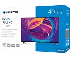 Televizorius „Cabletech“ 40 colių FHD DVB-T2 H.265 HEVC televizorius