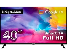 Televizorius Kruger &amp; Matz 40" FHD Google TV 5.0, DVB-T2/S2/T/C H.265 HEVC