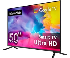 Televizorius Kruger &amp; Matz 50" UHD Google TV 5.0 DVB-T2/T/C H.265 HEVC