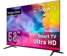 Televizorius Kruger &amp; Matz 58" UHD smart DVB-T2/S2 H.265 Hevc