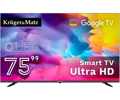 Televizorius Kruger &amp; Matz 75" QLED UHD smart DVB-T2/S2 H.265 Hevc