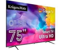 Televizorius Kruger &amp; Matz 75" QLED UHD smart DVB-T2/S2 H.265 Hevc