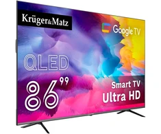 Televizorius Kruger &amp; Matz 86" UHD QLED smart DVB-T2/S2 H.265 Hevc