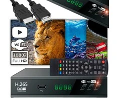 Televizorius Antžeminės televizijos imtuvo dekoderis, USB 5V, „Full HD“ DVB-T2 antenos nuotolinio valdymo pultas + HDMI kabelis - ER1238