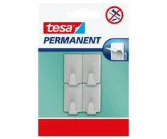 Tesa Haczyki permanentne 4 vnt. "s", prostokątne, metalowe