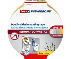 Tesa Skaidri powerbond tvirtinimo juosta vidaus darbams, 5m: 19mm