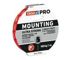 Lipni dvipusė juosta lauko/vidaus darbams TESA ULTRA STRONG 5 m x 19mm 55792-00003-01
