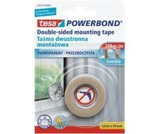 Tesa Taśma Dvipusė skaidri tvirtinimo juosta 1,5 m: 19 mm (h5574304) pro