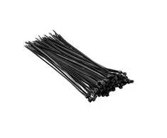 Top Tools Plastikiniai tvirtinimo dirželiai 2,5 x 200 mm, juodi, 100 vnt