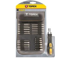 Koncówki Topex atsuktuvo antgaliai ir dangteliai su rankena 26vnt. 39D352