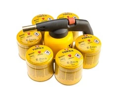 Lampa Dujinis degiklis Topex 44E148 su 6 dujų indeliais