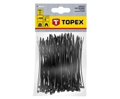 ‎Opaski Kabelių raišteliai 2,5 x 100 mm, 100 vnt., juodi
