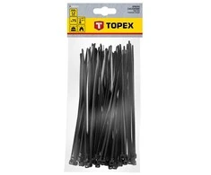 Užveržimo dirželiai TOPEX 4,8mm x 200mm, 75 vnt., Juodi