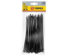 ‎Opaski Užveržimo dirželiai TOPEX 4,8mm x 200mm, 75 vnt., Juodi