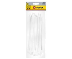 Užveržimo dirželiai TOPEX 4,8mmx200mm 75vnt. Balti