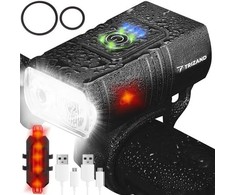 Trizand 4T6 USB dviračio žibintas + galinis žibintas