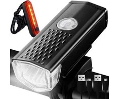 Trizand USB LED dviračio žibintas + galinis žibintas 23679