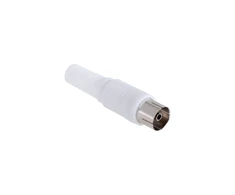 Lizdas Cabletech ilgas baltas TV antenos lizdas kabeliui