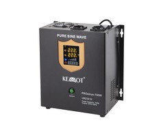 KMT sieninis nepertraukiamo maitinimo šaltinis KEMOT PROsinus-1000 keitiklis su gryna sinusine banga ir įkrovimo funkcija 12V 230V 1000VA/700W